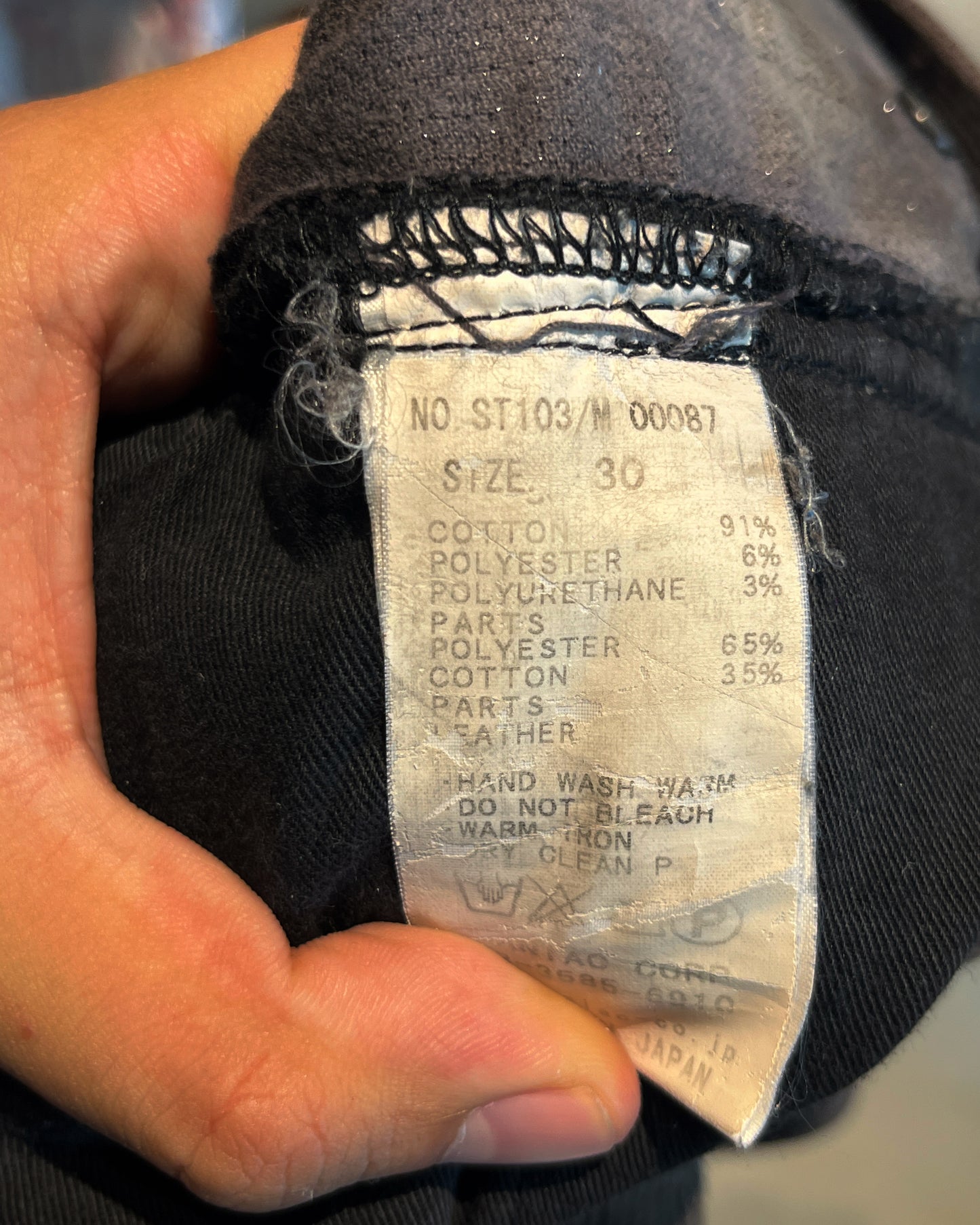 L.G.B VELOUR ACID WASH BIKER PANTS