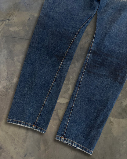 DSQUARED2 LEATHER CRAFT PATCHWORK DENIM JEANS