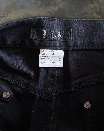 BLACK PEACE NOW BONDAGE PANTS