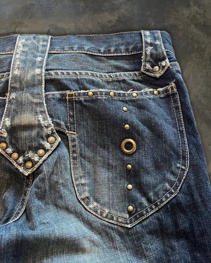 VERONICA GUERILLA FLARE LACE UP DENIM