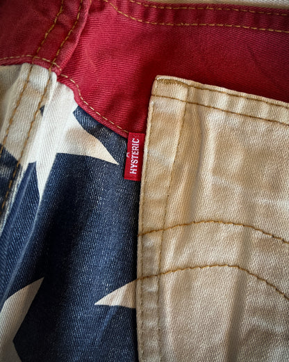 90's HYSTERIC GLAMOUR AMERICAN FLAG PRISONER PANTS