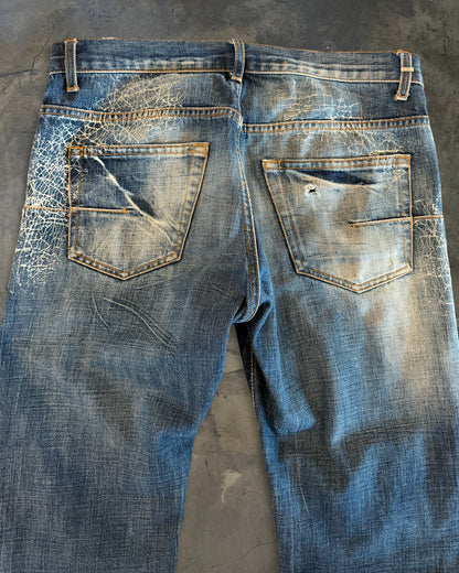 DIOR HOMME SS2007 SPIDERWEB DENIM