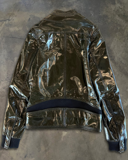 DIOR HOMME AW2008 PATENT LEATHER NAPOLEON BOMBER