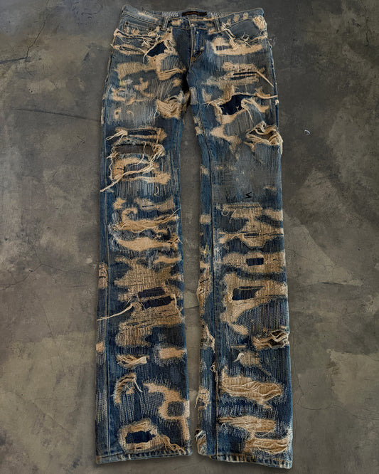 UNDERCOVER FW2005 RUNWAY 85 ARTS AND CRAFT JEANS