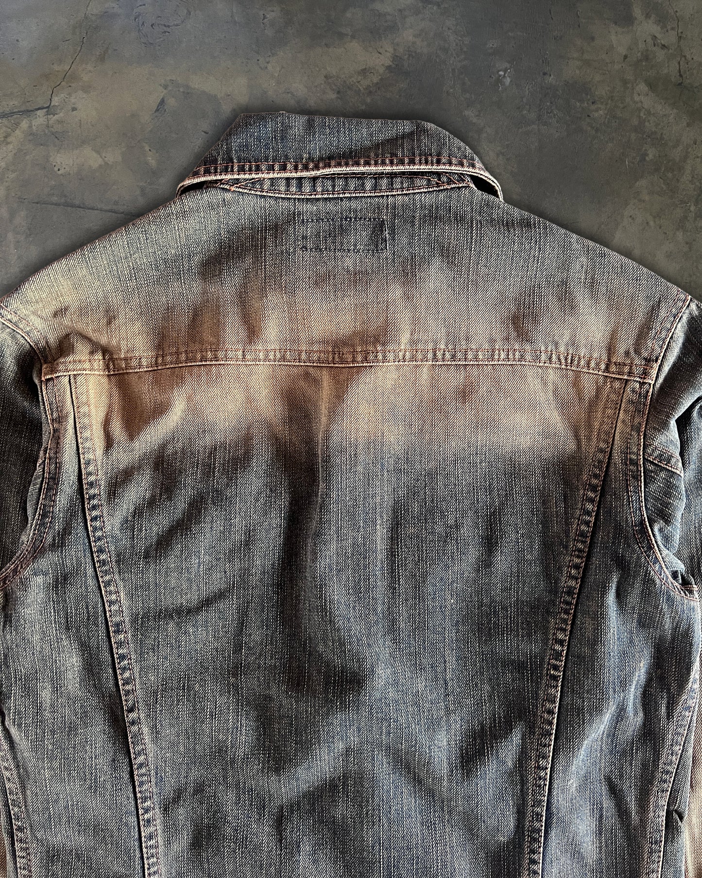 2000S LED RECHWE DALLAS PIERCED DENIM JACKET