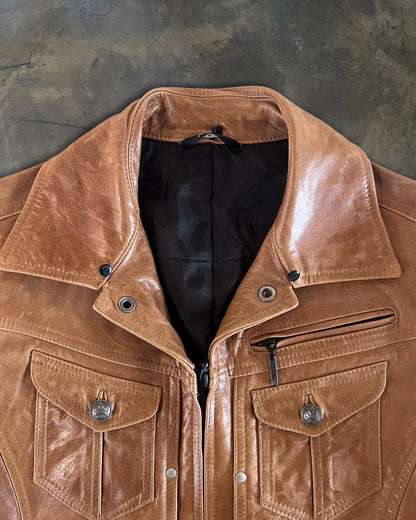 A.S.M DETACHABLE FUR LEATHER JACKET