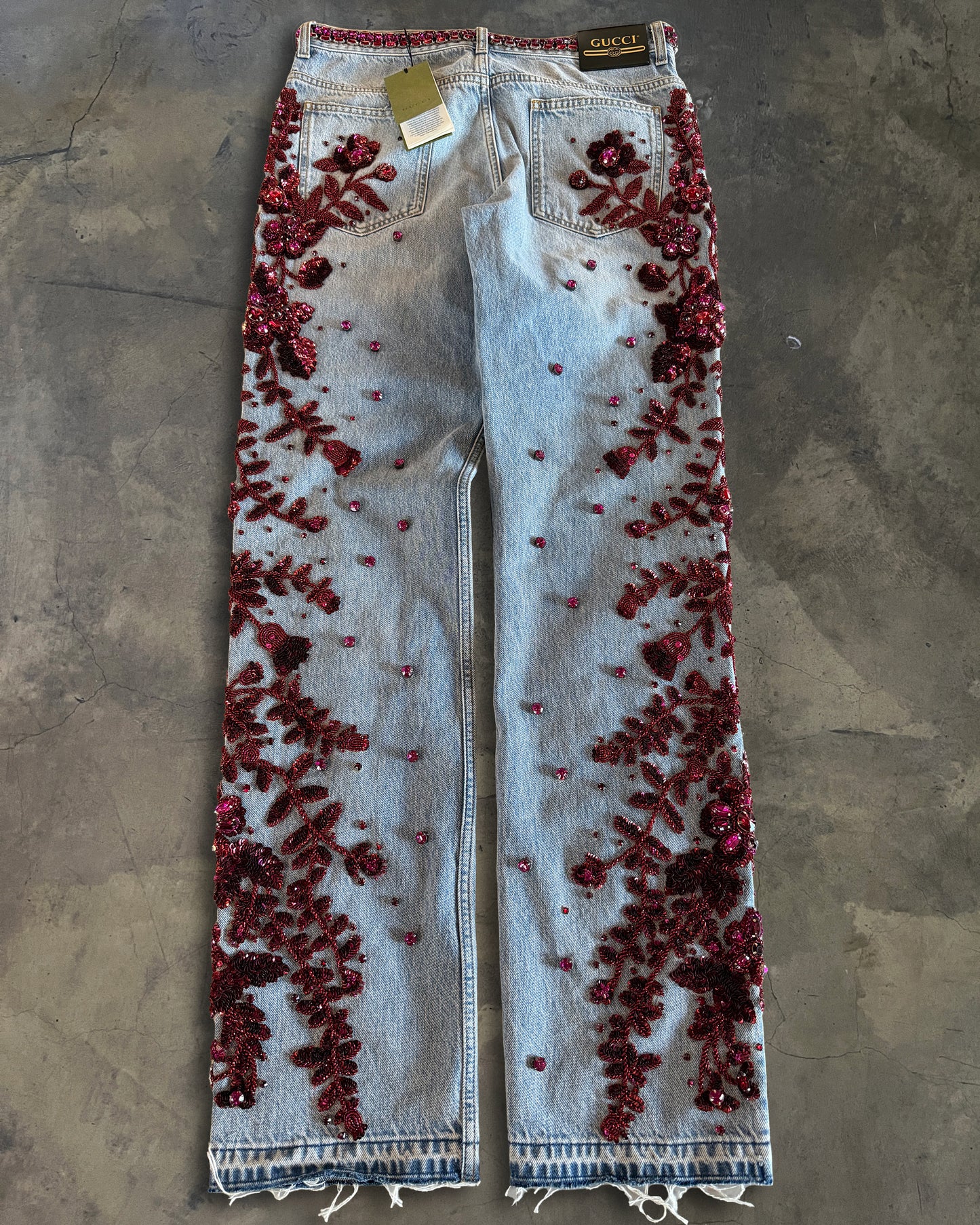 GUCCI SALON SS2023 EMBELLISHED JEANS