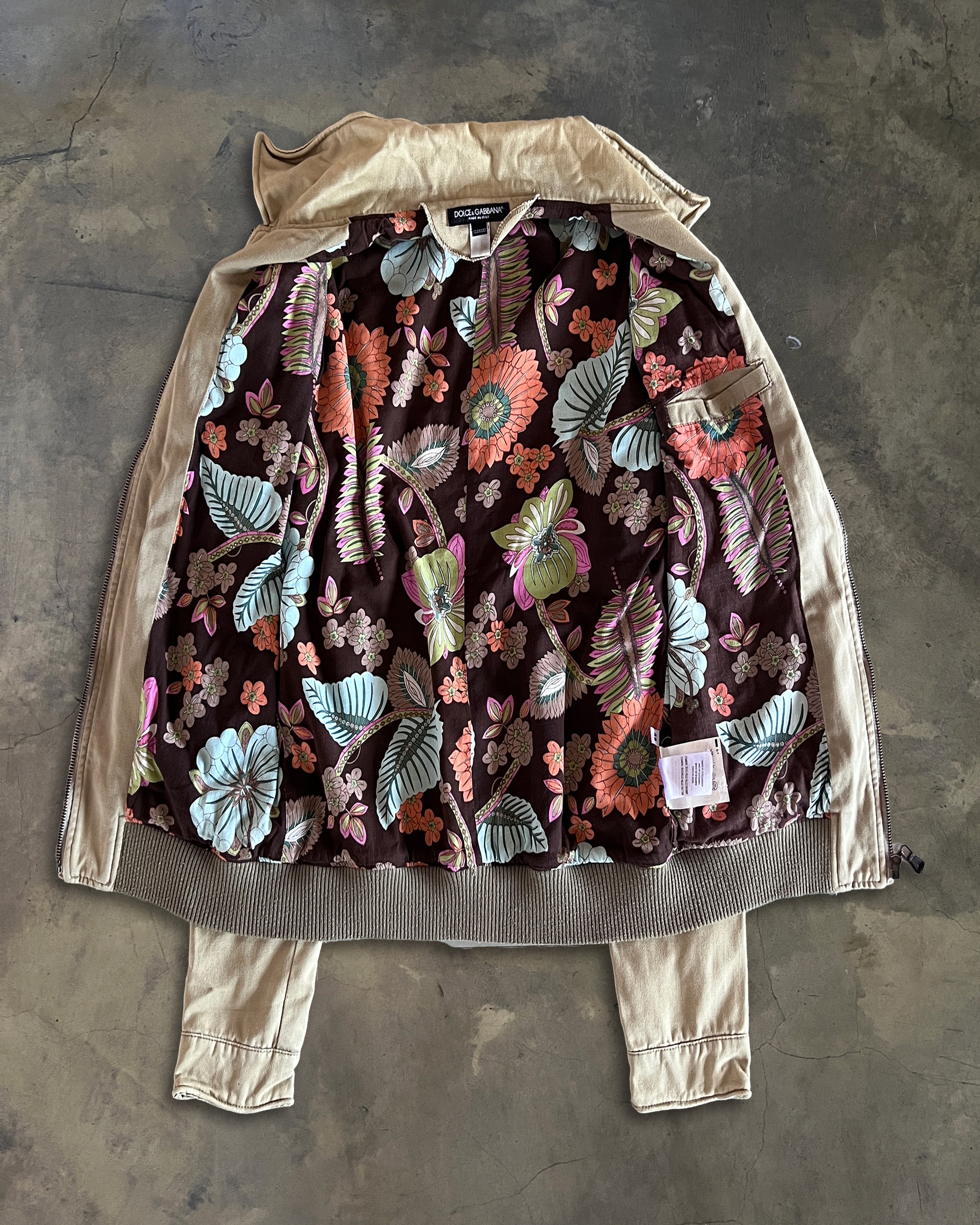 DOLCE&GABBANAジャケット Denim jacket with embossed tag on leather in Multicolor for Men