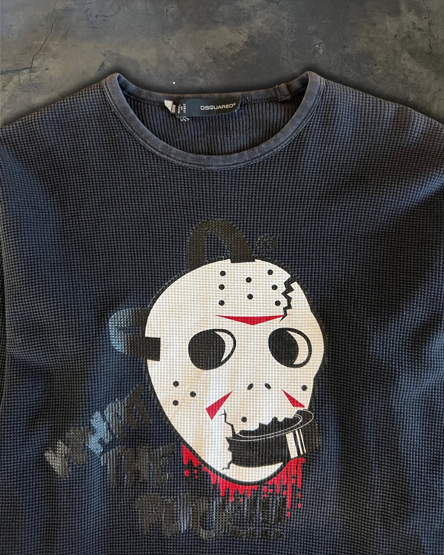 DSQUARED JASON WAFFLE KNIT LONG SLEEVE