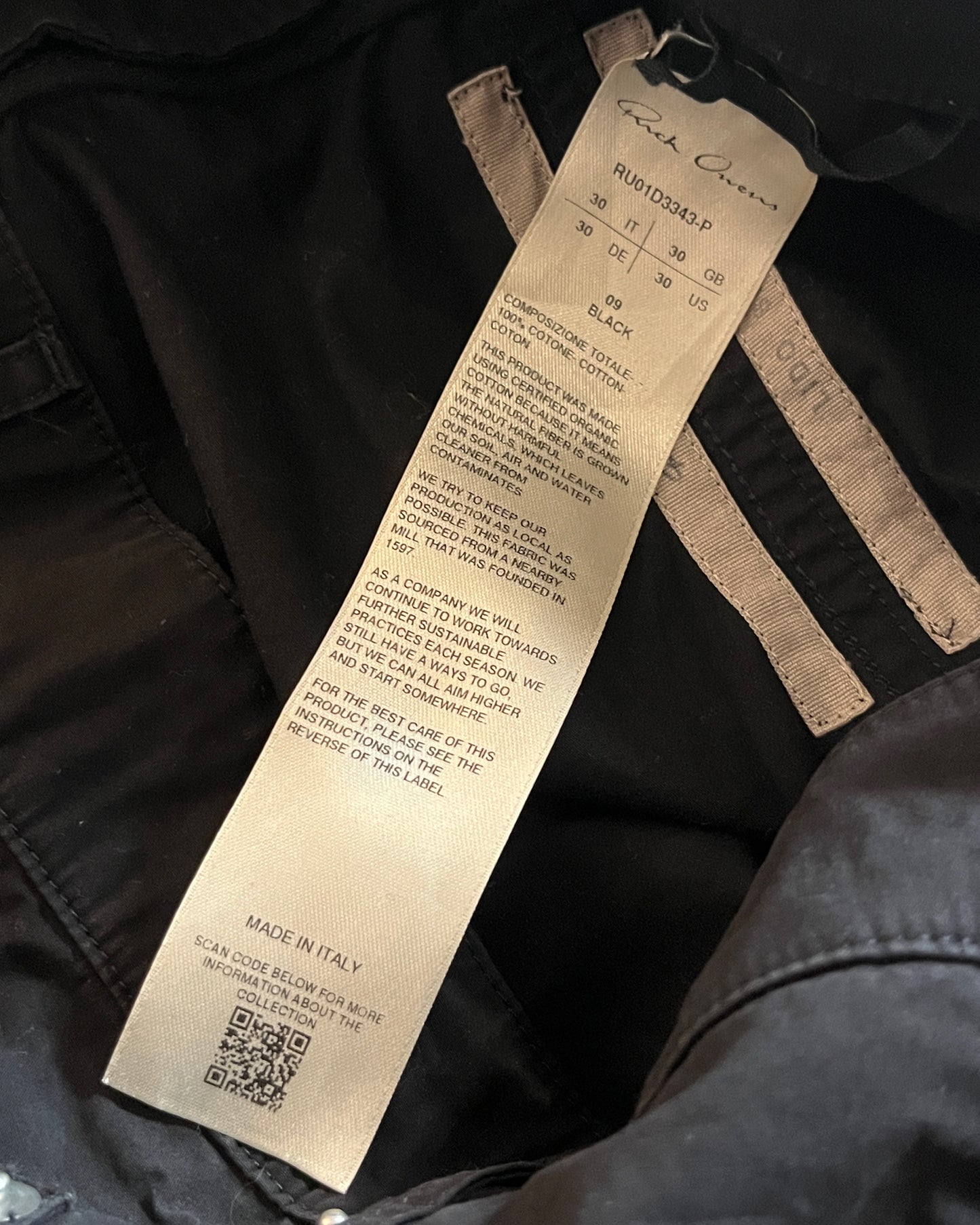 RICK OWENS SS2024 "LIDO" BOLAN BANANA CUT PANTS