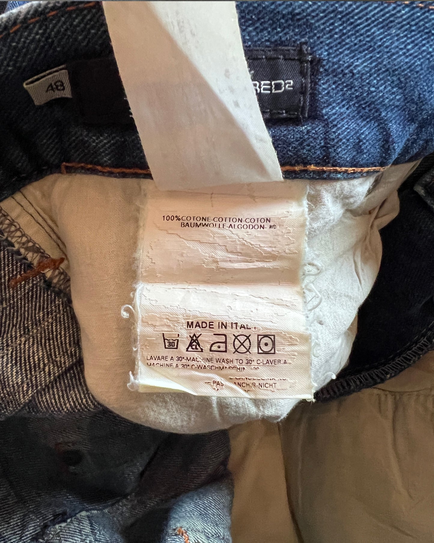 DSQUARED2 LEATHER CRAFT PATCHWORK DENIM JEANS