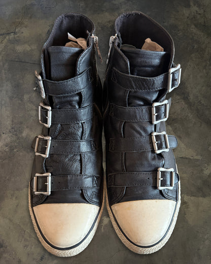 ASH VIRGIN LEATHER BUCKLE HIGH TOP