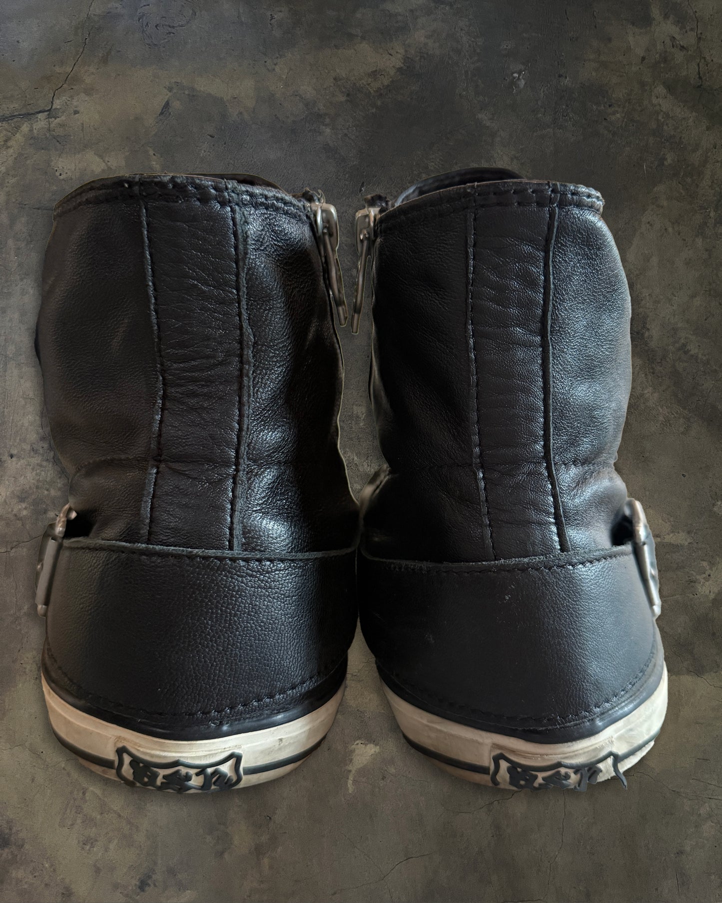 ASH VIRGIN LEATHER BUCKLE HIGH TOP