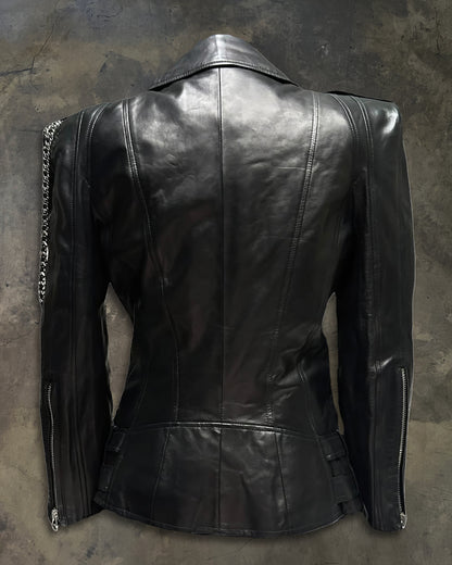 BALMAIN FW2009 RUNWAY CHAIN LAMBSKIN JACKET
