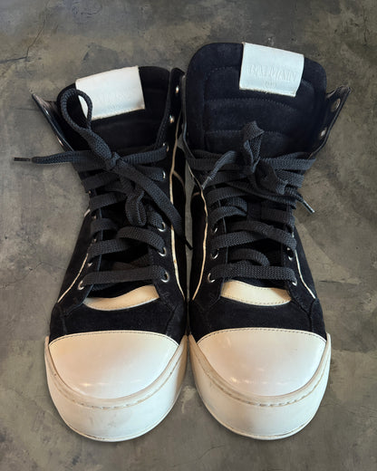 BALMAIN BLACK SUEDE LEATHER HITOP