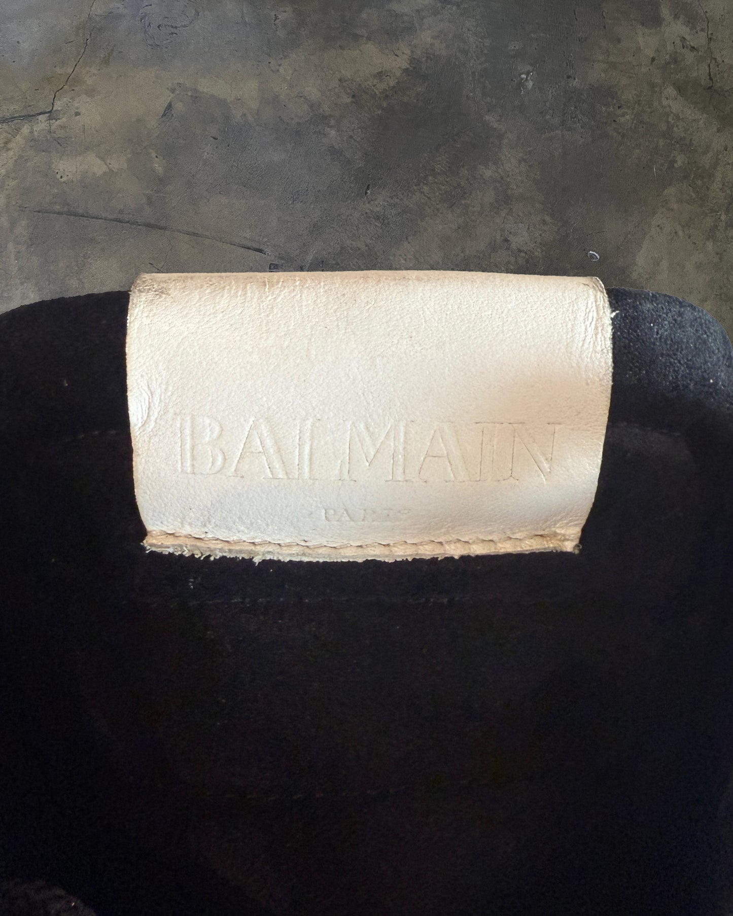BALMAIN BLACK SUEDE LEATHER HITOP
