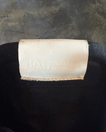 BALMAIN BLACK SUEDE LEATHER HITOP