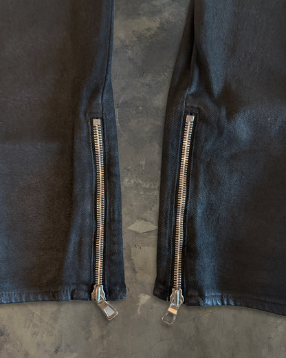 BALMAIN H&M WAXED BIKER DENIM