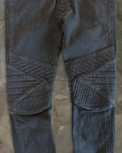 BALMAIN AW2014 ZIP WAIST BIKER DENIM