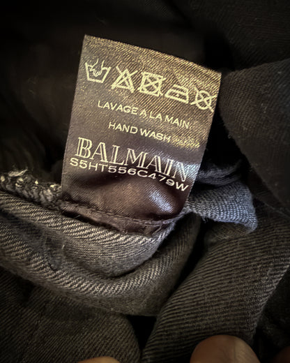 BALMAIN AW2014 ZIP WAIST BIKER DENIM