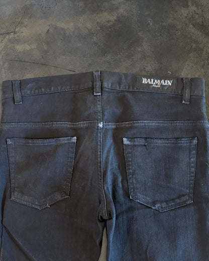 BALMAIN SS2012 WAXED JEANS