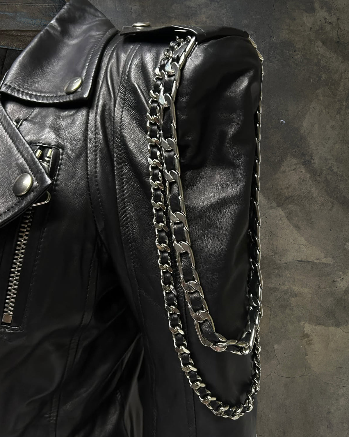 BALMAIN FW2009 RUNWAY CHAIN LAMBSKIN JACKET