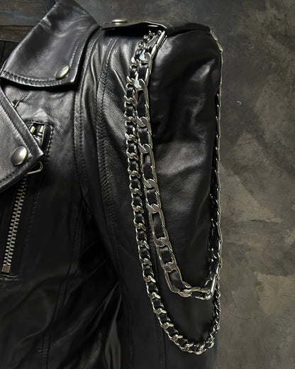BALMAIN FW2009 RUNWAY CHAIN LAMBSKIN JACKET