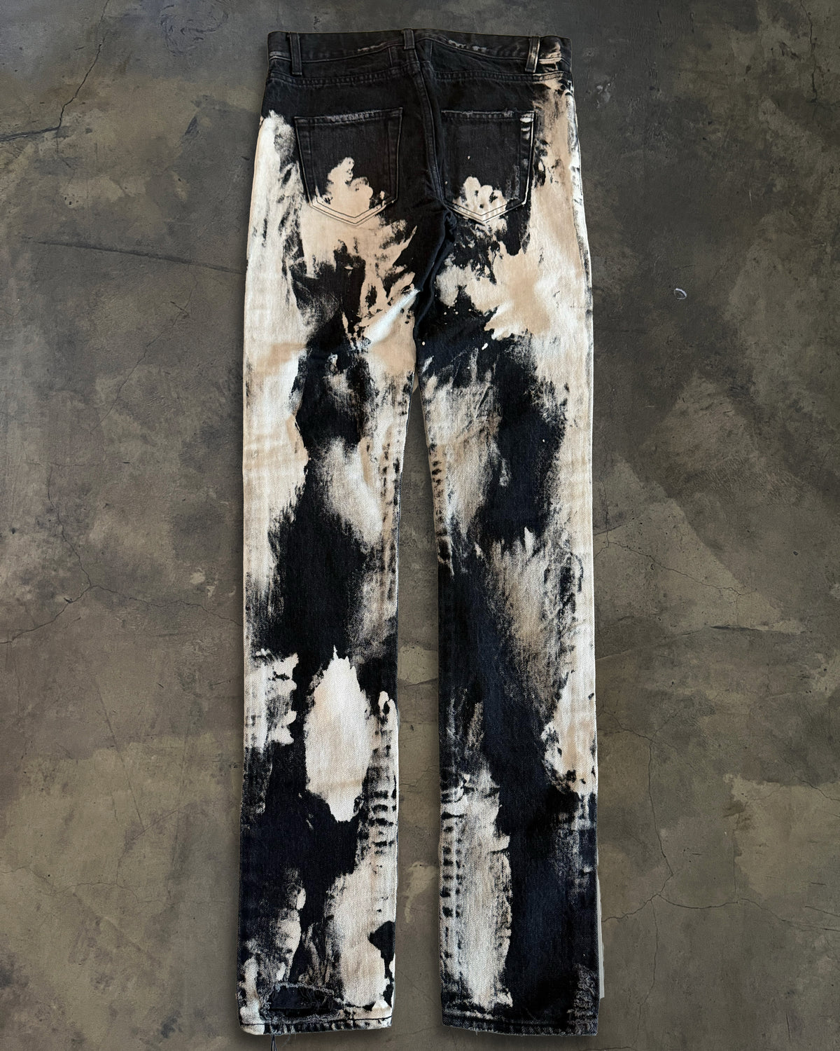 SAINT LAURENT SS2016 'SURF SOUNDS' BLEACHED DISTRESSED DENIM
