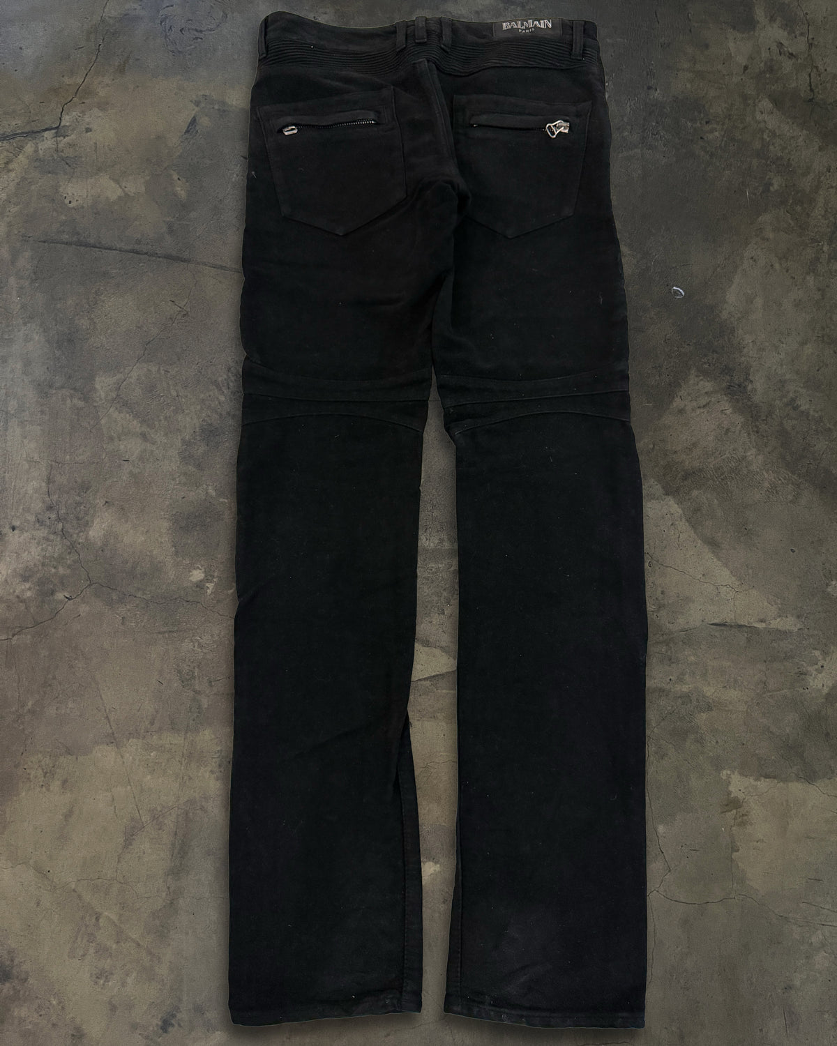 BALMAIN AW2009 MOLESKIN BIKER DENIM