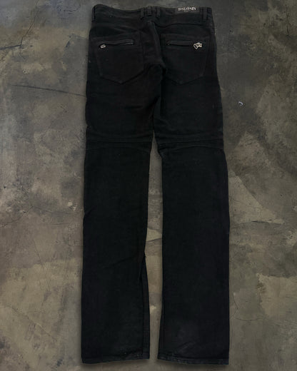 BALMAIN AW2009 MOLESKIN BIKER DENIM