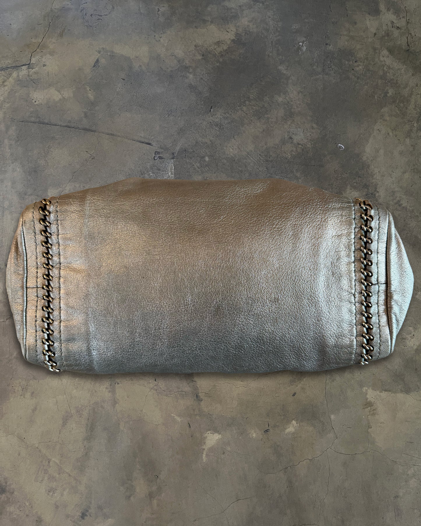 CHANEL 2006 CC LUX LIGNE METALLIC BOWLING BAG