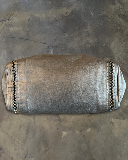 CHANEL 2006 CC LUX LIGNE METALLIC BOWLING BAG