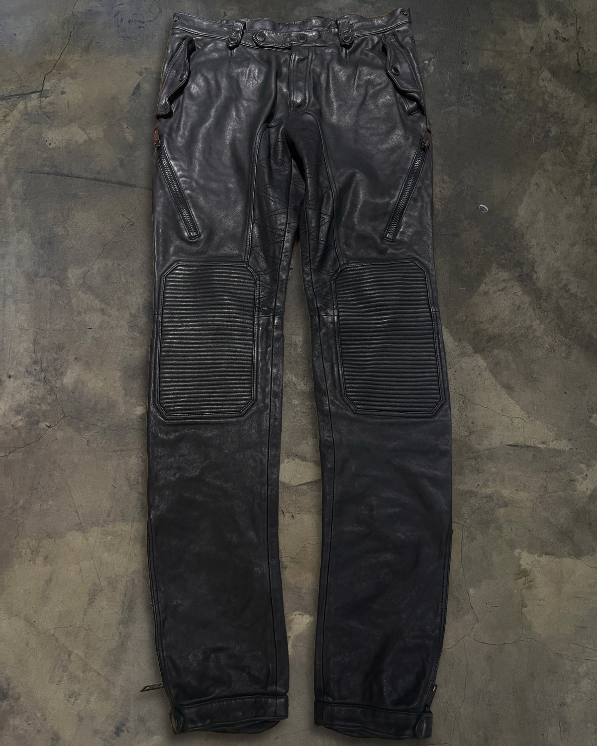 BURBERRY PRORSUM SS2011 RUNWAY LEATHER BIKER PANTS