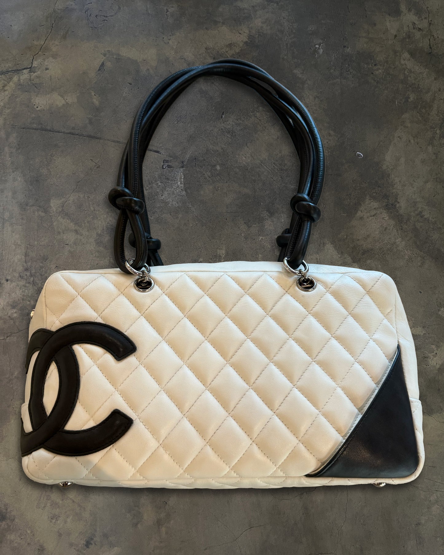 CHANEL 2005 CAMBON LIGNE CALFSKIN BOWLER BAG