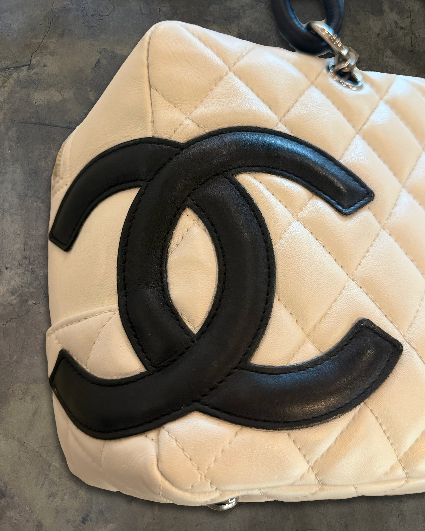 CHANEL 2005 CAMBON LIGNE CALFSKIN BOWLER BAG