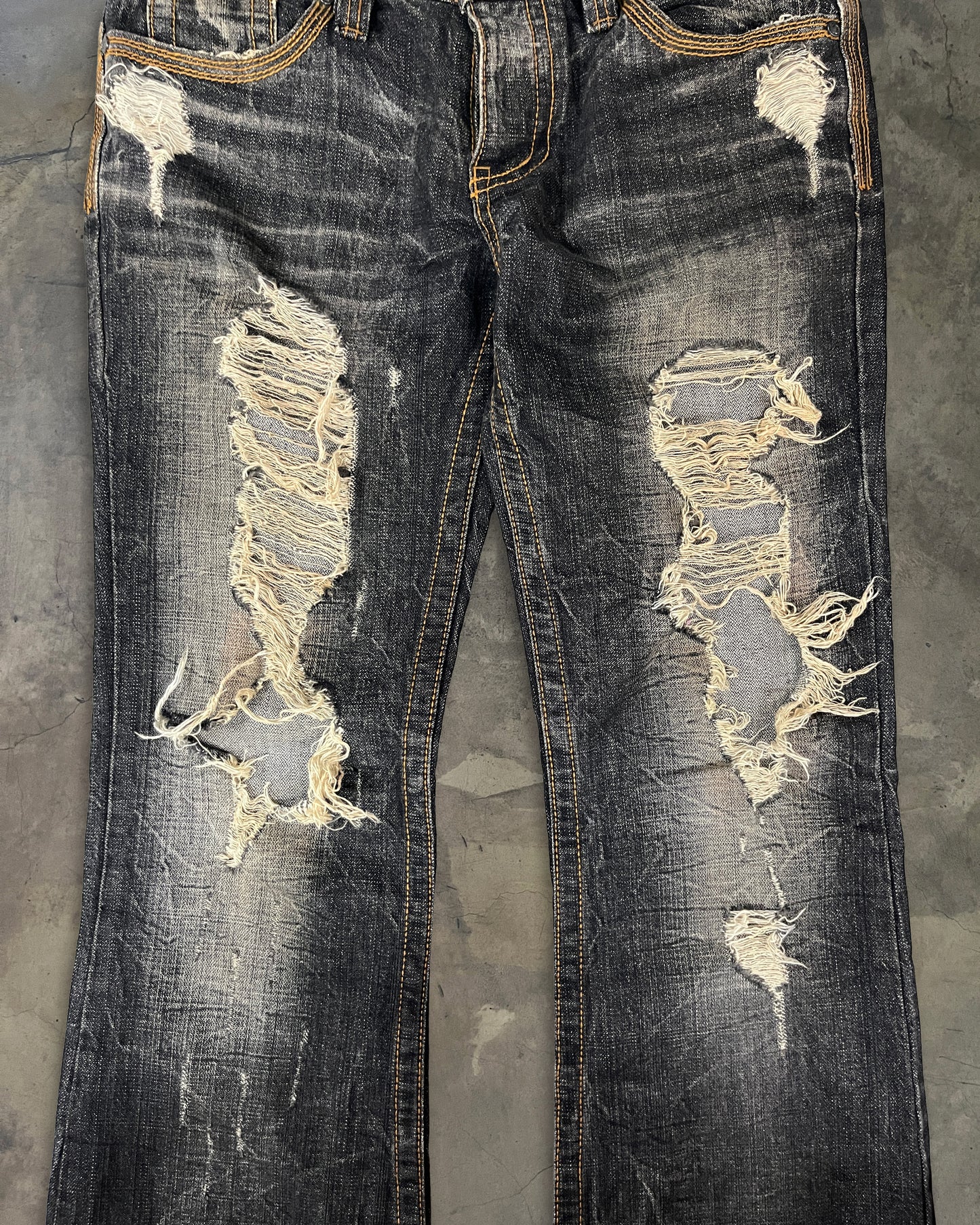 CASVA DISTRESSED HONEYCOMB DENIM ★★★