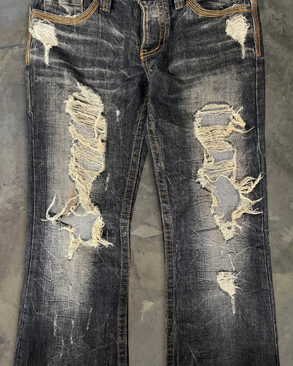 CASVA DISTRESSED HONEYCOMB DENIM ★★★