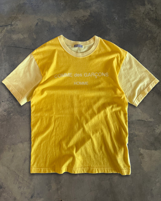 COMME DES GARCONS HOMME AD2002 TWO TONE YELLOW TEE