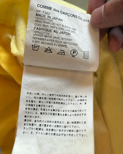 COMME DES GARCONS HOMME AD2002 TWO TONE YELLOW TEE