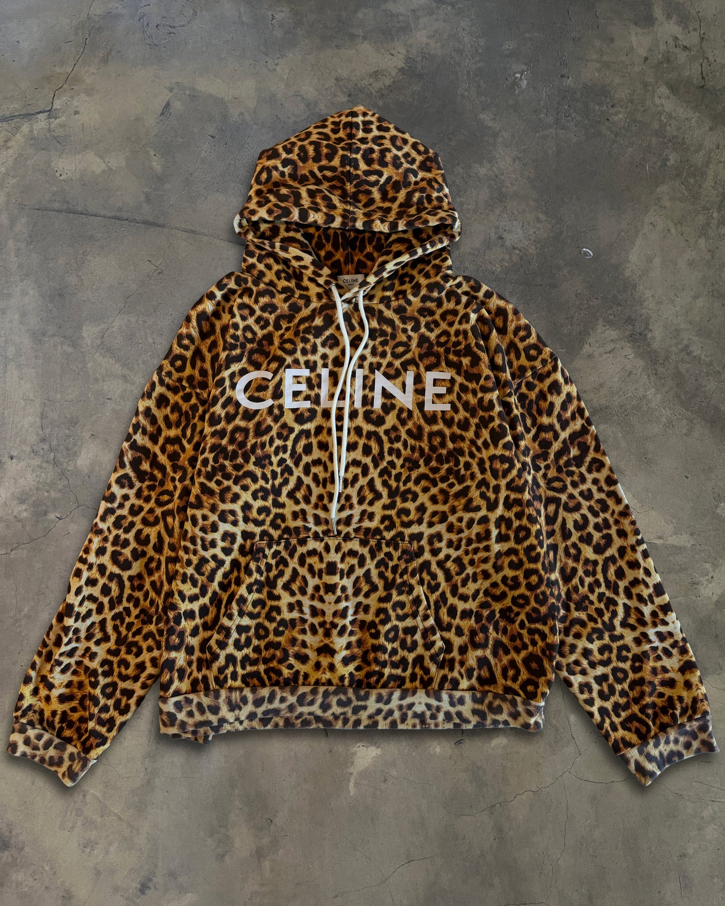 CELINE SS2021 LEOPARD PRINT HOODIE