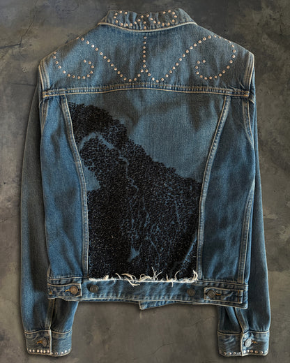 SAINT LAURENT SS2015 RUNWAY ARABESQUE DENIM JACKET