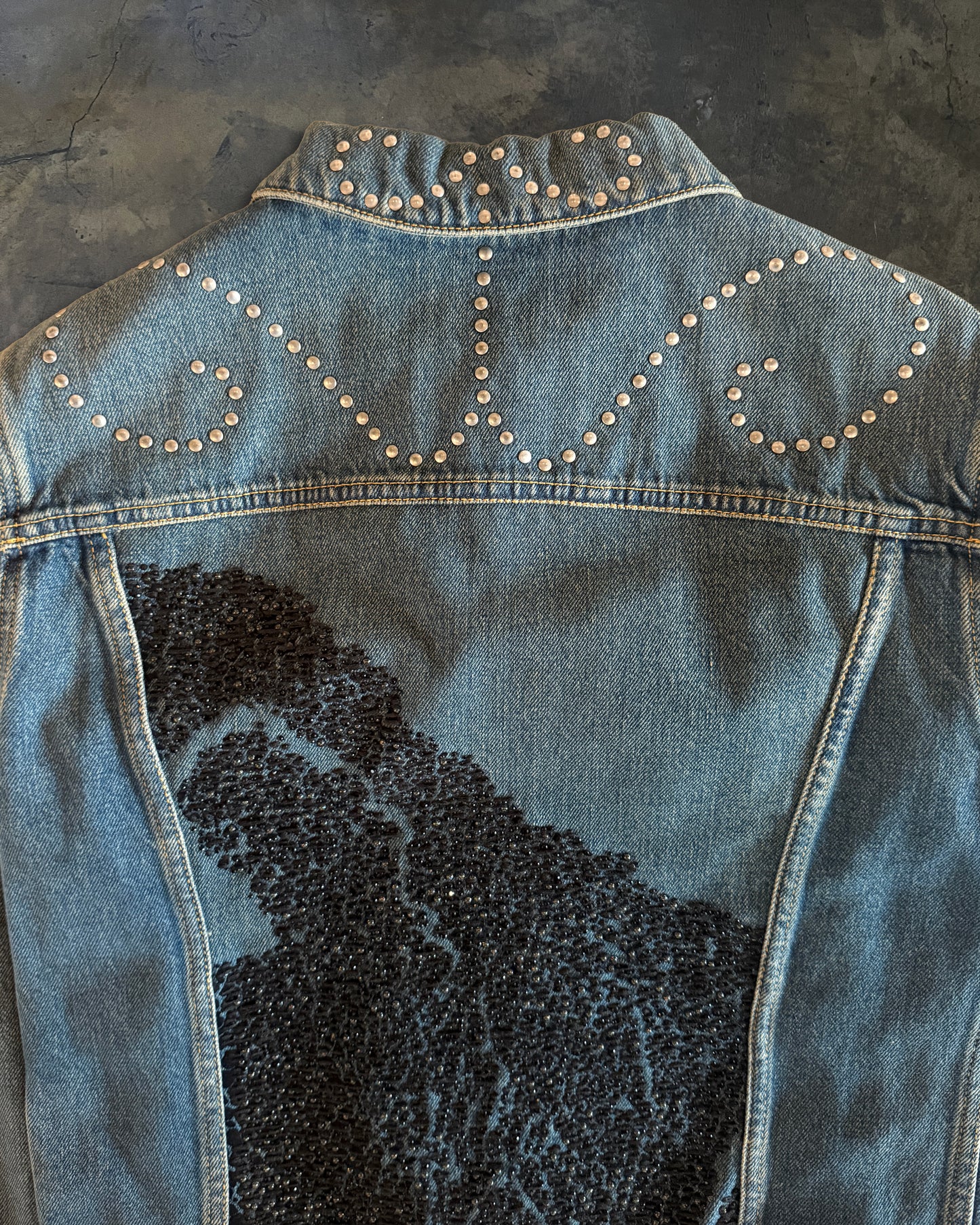SAINT LAURENT SS2015 RUNWAY ARABESQUE DENIM JACKET