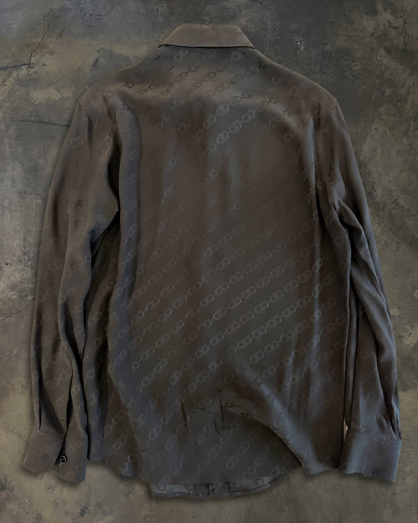 CELINE SS2020 CHAIN LOGO BUTTON UP