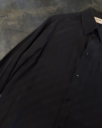 CELINE SS2020 CHAIN LOGO BUTTON UP