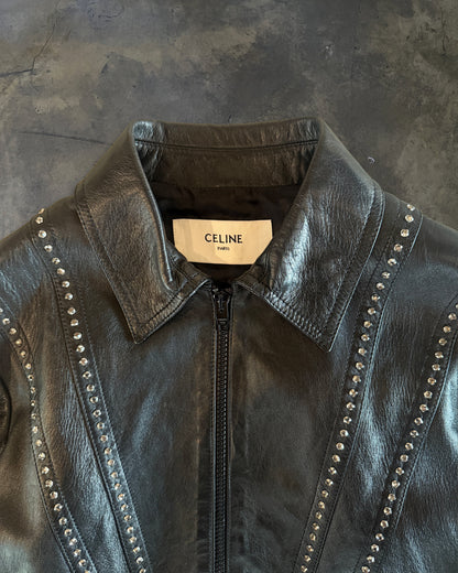 CELINE SS2019 BEJEWELLED LEATHER JACKET