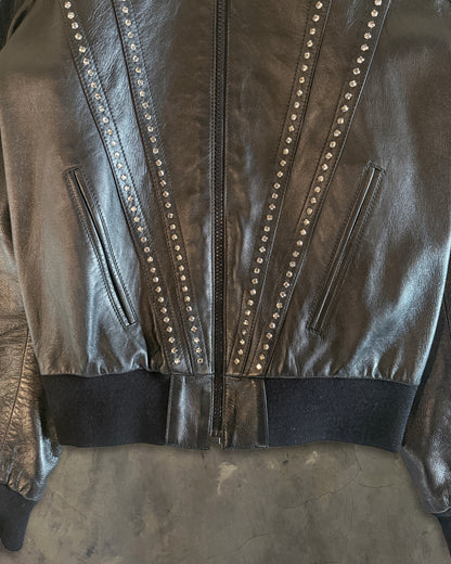 CELINE SS2019 BEJEWELLED LEATHER JACKET