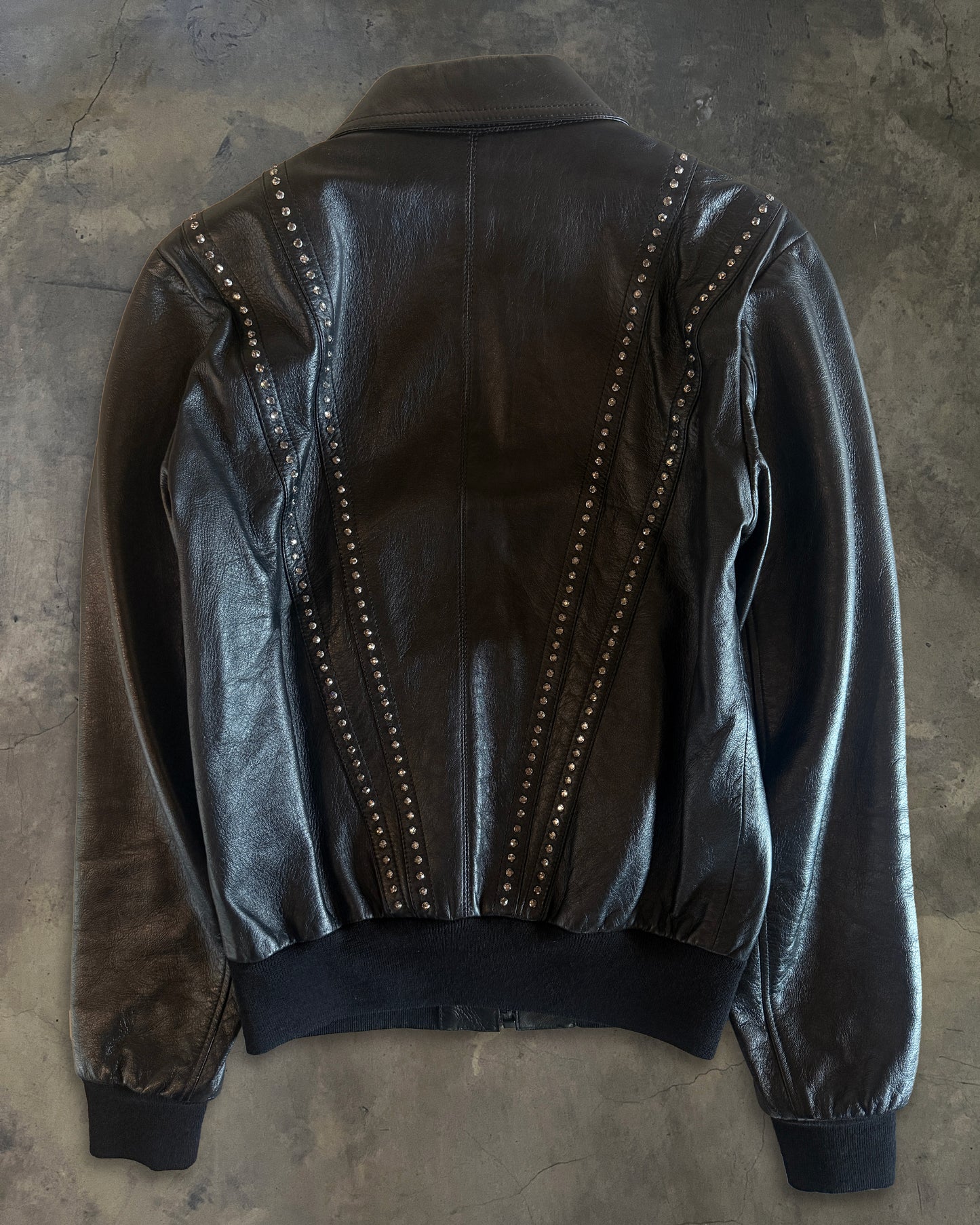 CELINE SS2019 BEJEWELLED LEATHER JACKET