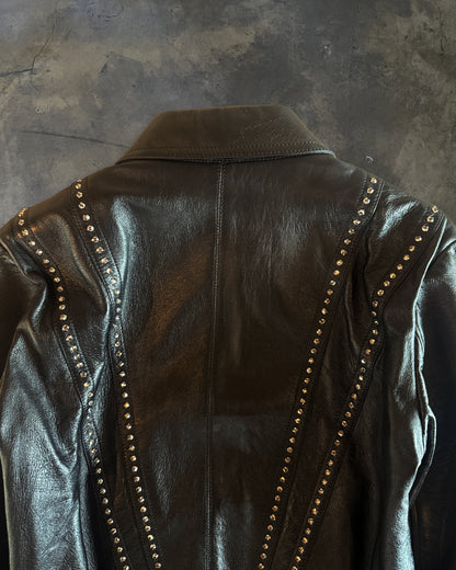 CELINE SS2019 BEJEWELLED LEATHER JACKET