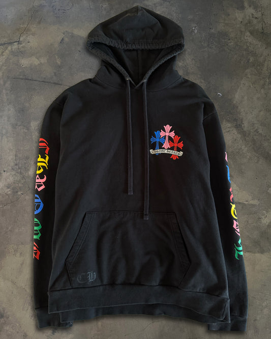 CHROME HEARTS MULTI COLOUR CROSS CEMETERY HOODIE