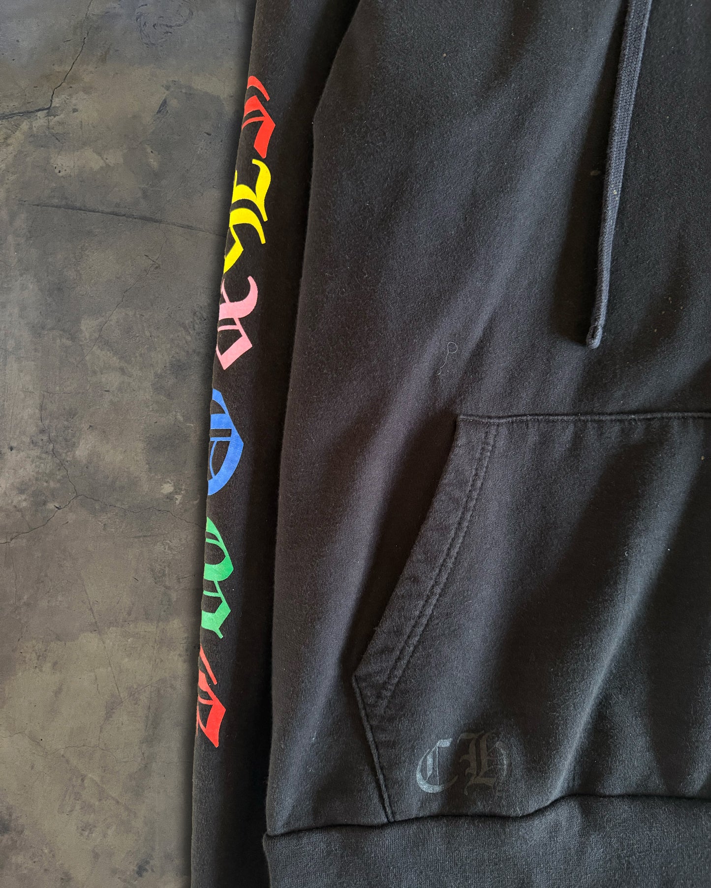 CHROME HEARTS MULTI COLOUR CROSS CEMETERY HOODIE